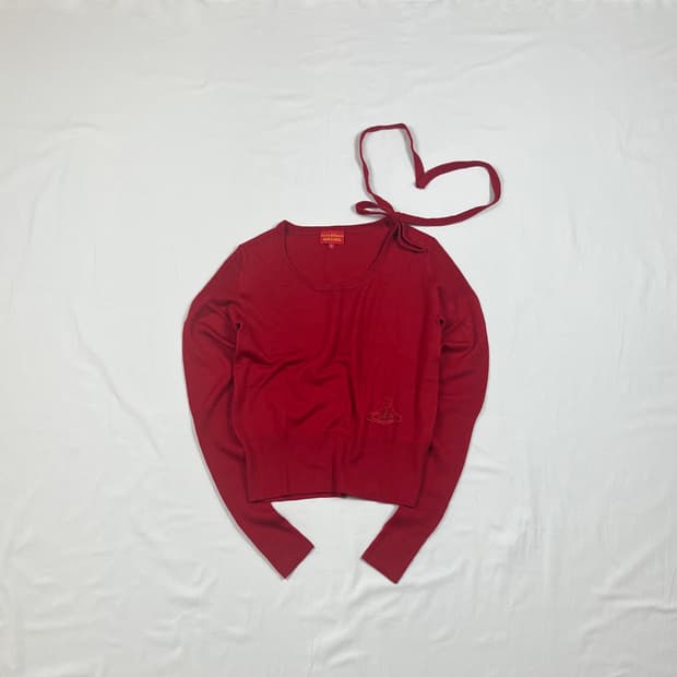 비비안웨스트우드 오브로고 로프 니트 스웨터