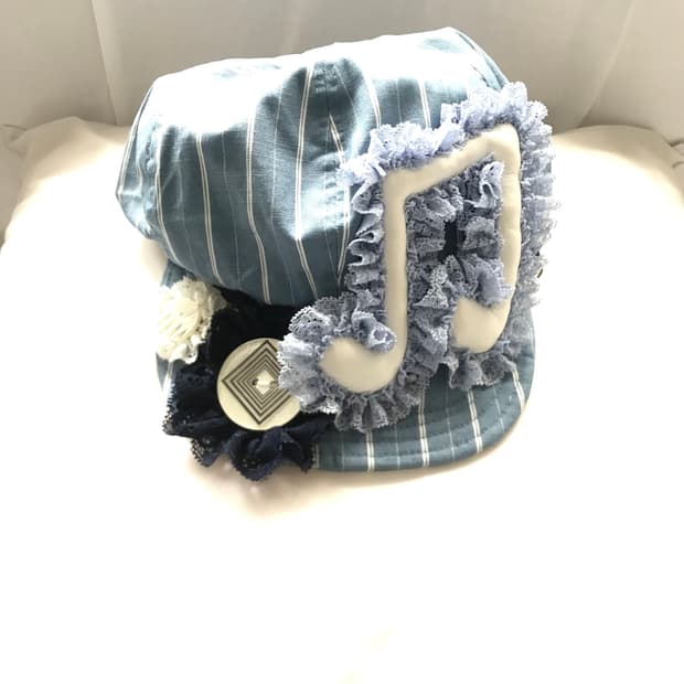 Custom🐾)3D music note🎵lace newsboycap