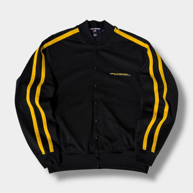 폴로스포츠 00‘s 루즈핏 자수 로고 트랙 버튼다운 바시티 자켓