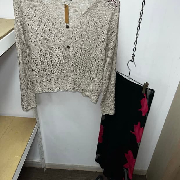 일본 빈티지 로즈 롱 스커트