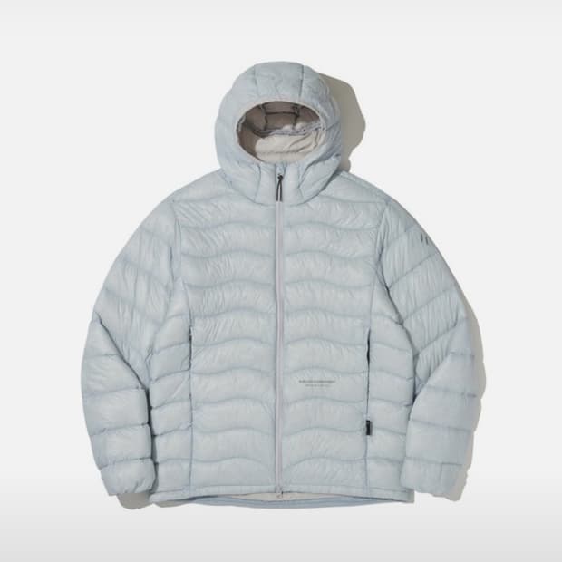 (새상품) 웰터익스페리먼트 경량패딩 스카이 블루 3사이즈