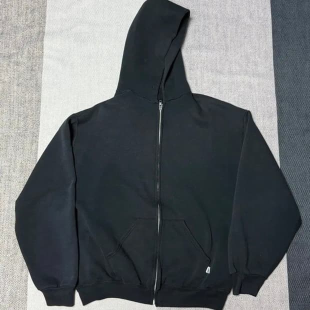 러셀 빈티지 후드집업 블랙 L