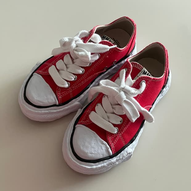 미하라 야스히로 피터슨 오리지널 솔 캔버스 로우 컷 스니커즈 240