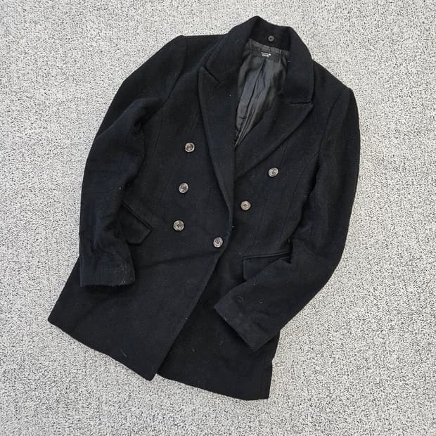 [85-93-160] HUM 여성 더블버튼 모직 반코트  0102YH1