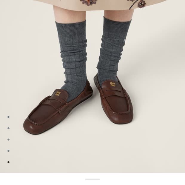 미우미우 루슈 나파 가죽 로퍼