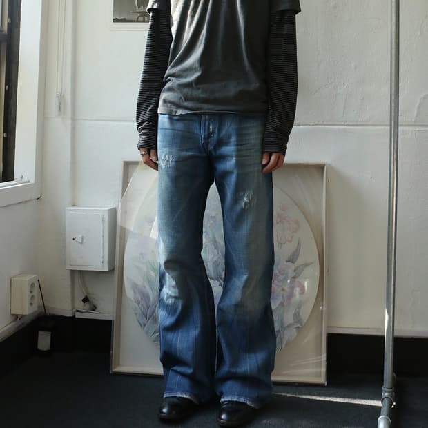 디젤 Zaf 부츠컷 데님 팬츠 