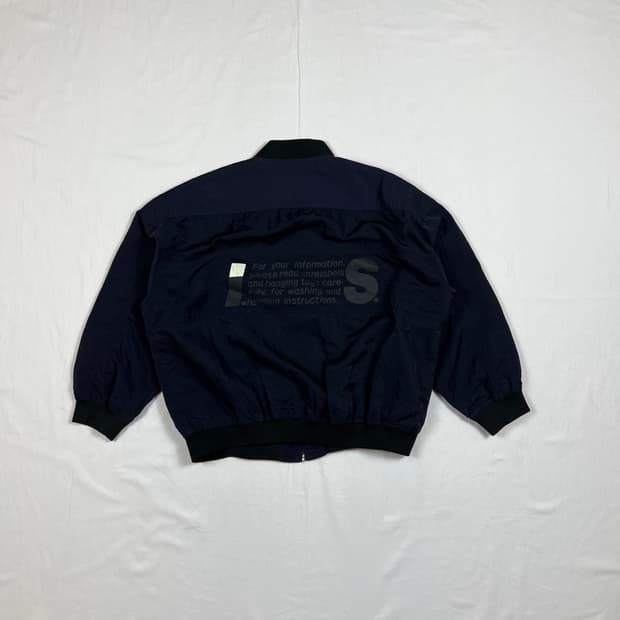 80‘s i.s 이세이스포츠 issey sport 레터링 로고 봄버자켓