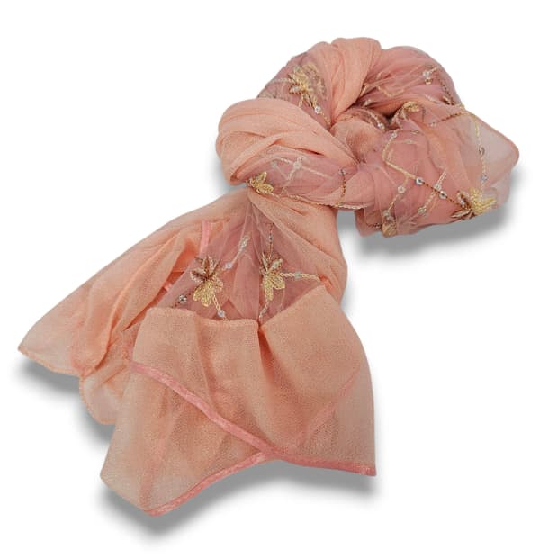 Peach Scarf 피치자수스카프