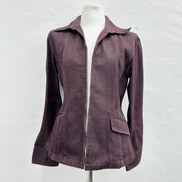 Comme Ca Ism wine zipper jacket