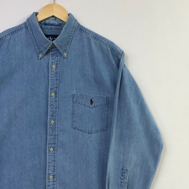 XL 폴로 데님 셔츠