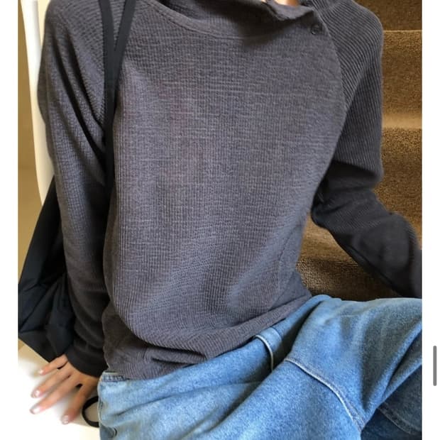 슬로 slo 골지 후드 티셔츠