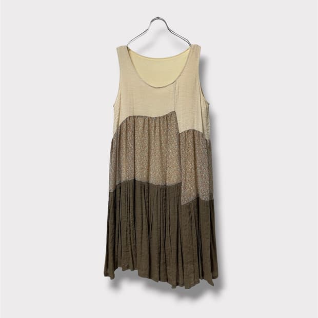 Patchwork Layered Sleeveless Dress