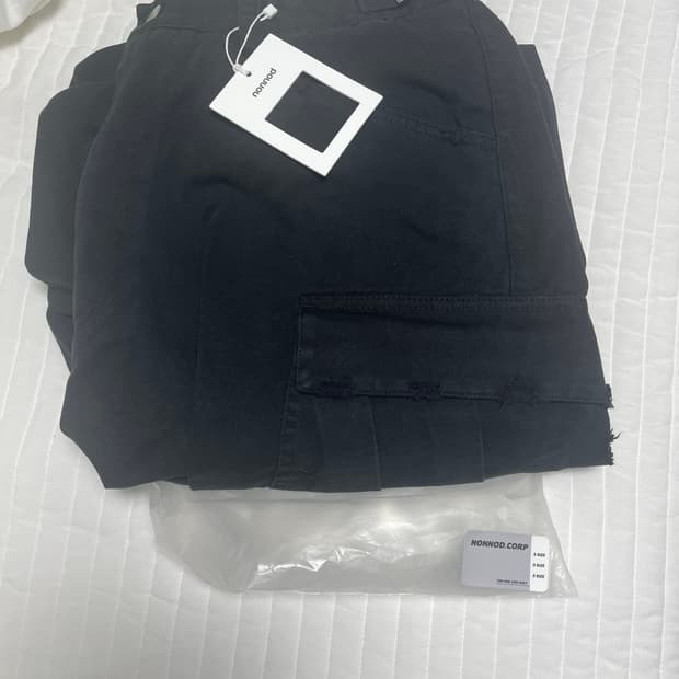 논노드 사이드 카고 쇼츠 빈티지 블랙 3Size