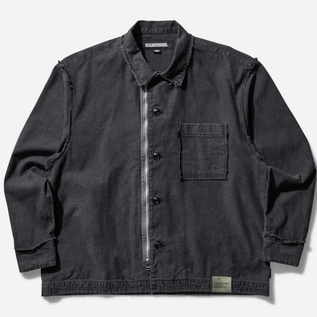 네이버 후드 집 롱 슬리브 셔츠자켓