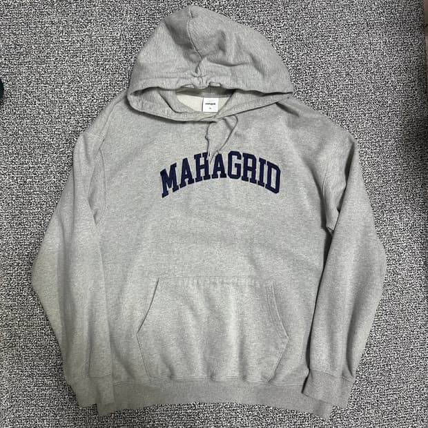 (XL) 마하그리드 로고 후드티 캐주얼 그레이