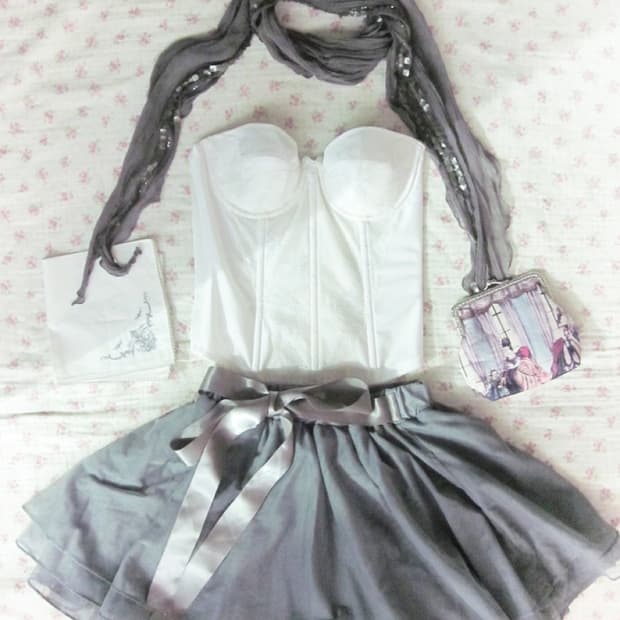 레이스 코케트 코르셋