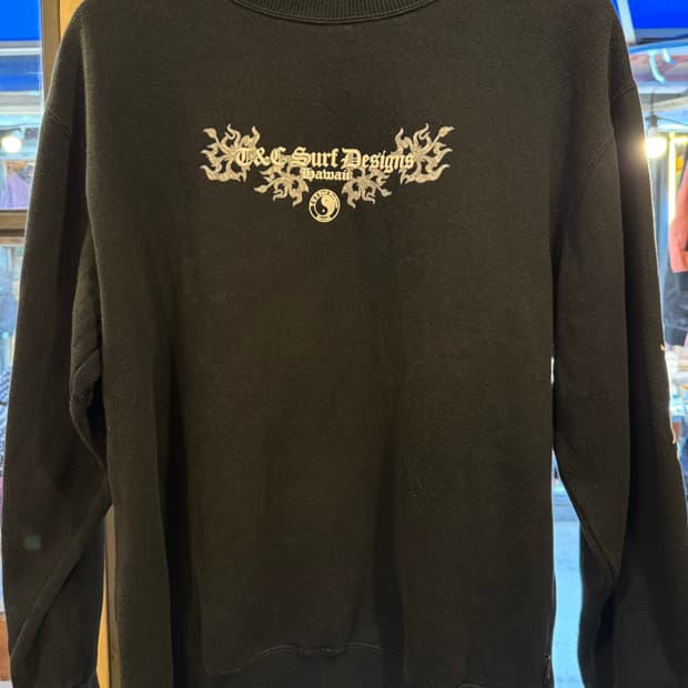 T&C 서프 디자인 블랙 맨투맨