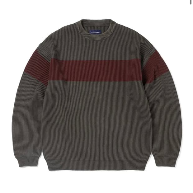[S]thisisneverthat knit sweater charcoal