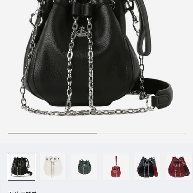 비비안웨스트우드 스몰 버킷백 블랙