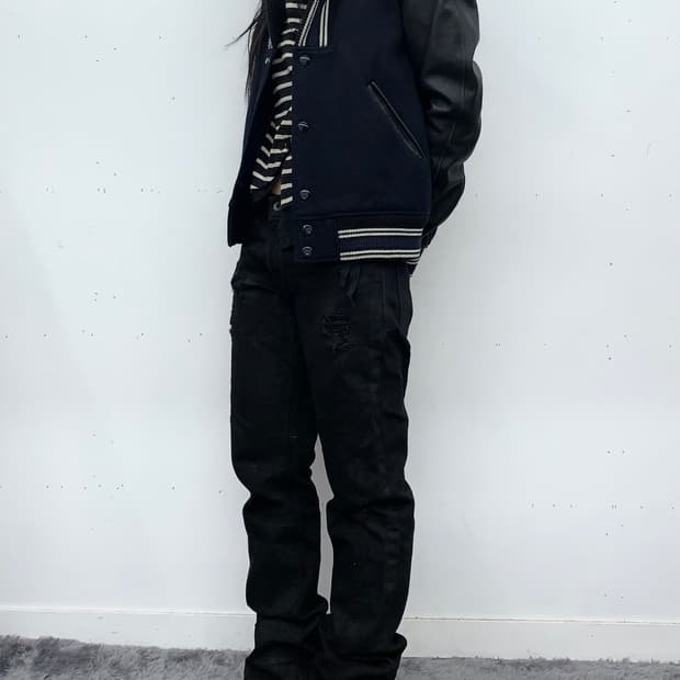 Tete homme 왁스드 데미지 팬츠