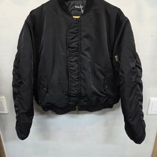 빈티지 vulcan store 투웨이 셔링 항공 크롭 패딩자켓 m