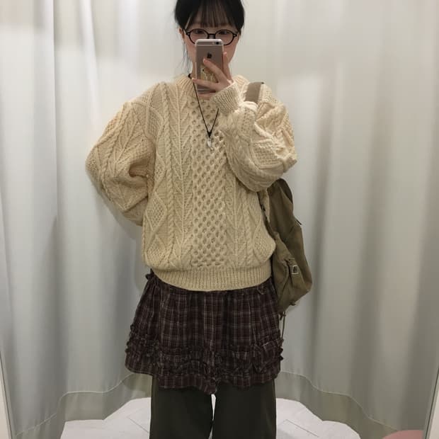 피셔맨 꽈배기 울 니트