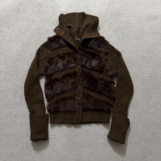 Morgan fur cardigan