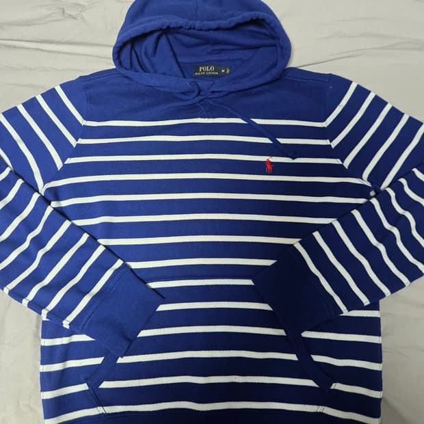 폴로 랄프로렌 스트라이프 니트 후드티 (M사이즈) 100-105