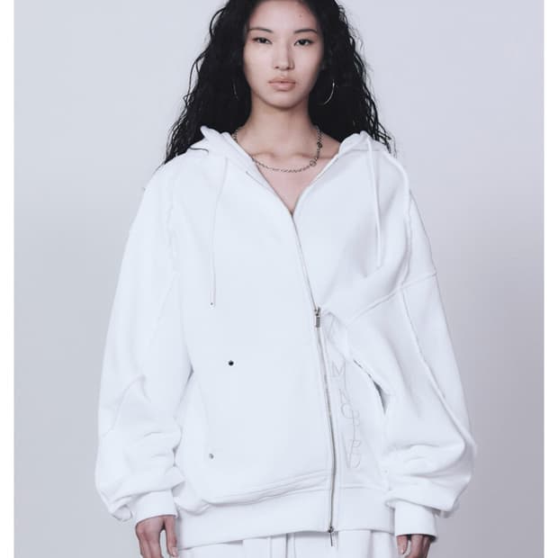 트리밍버드 Zipper Finishing Sweat 후드집업 화이트