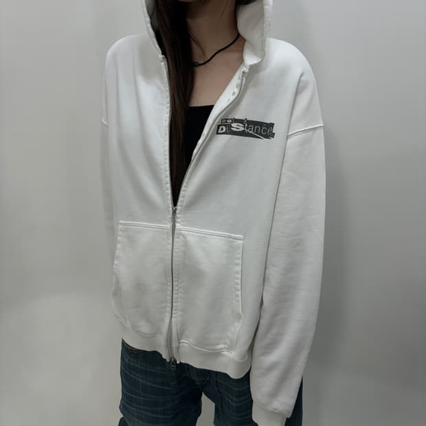 화이트 새상품 디스테인 세미크롭투웨이후드