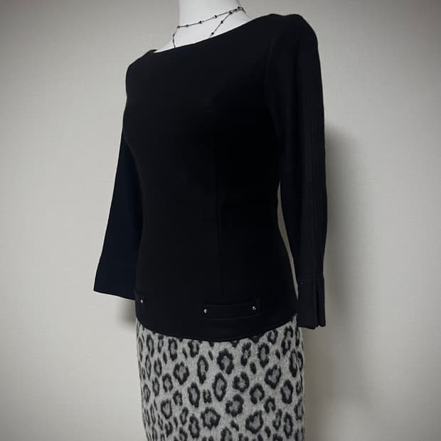 mayson grey 오네갸루 회색 호피 울 원피스 