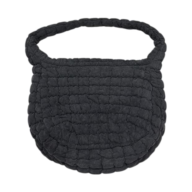 COS 코스 퀄티드 오버사이즈 구름백 데님 흑청 그레이