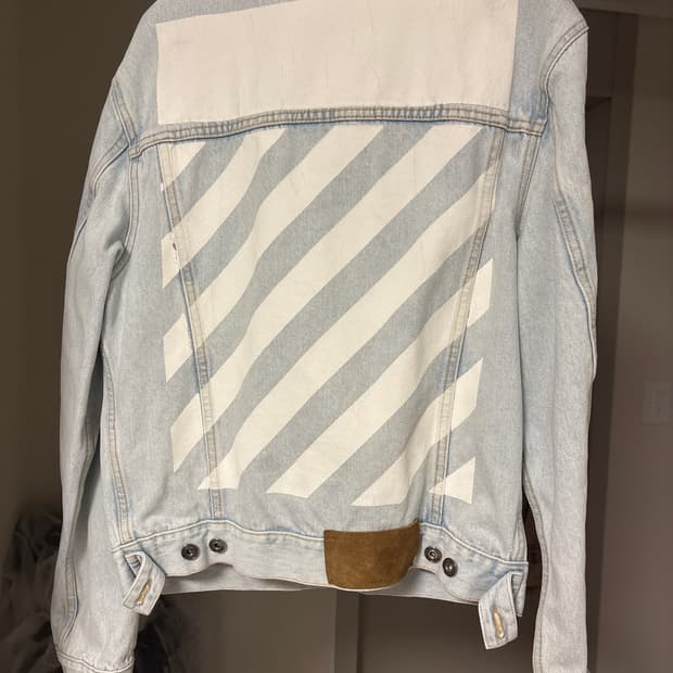 오프화이트 데님자켓