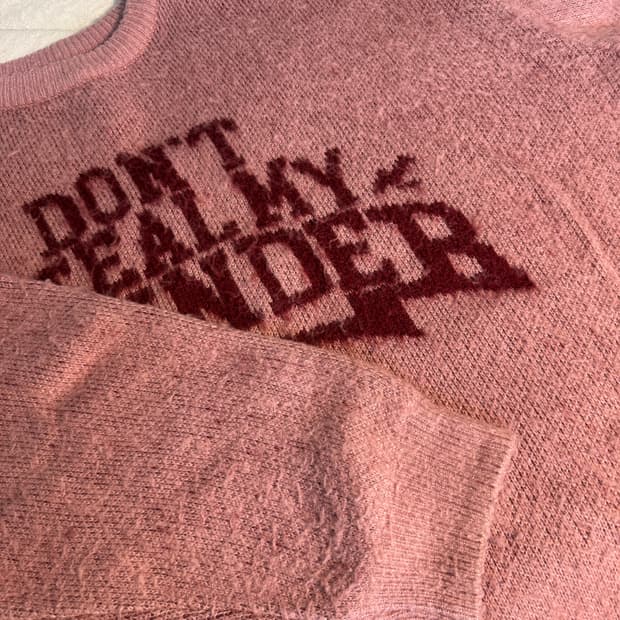 슈퍼서브 thunder 브러쉬드 핑크니트 L