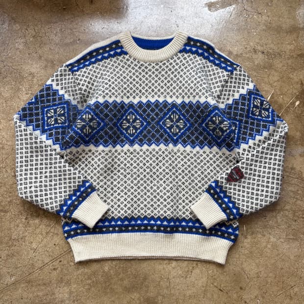 노르웨이 생산 양모 노르딕 니트