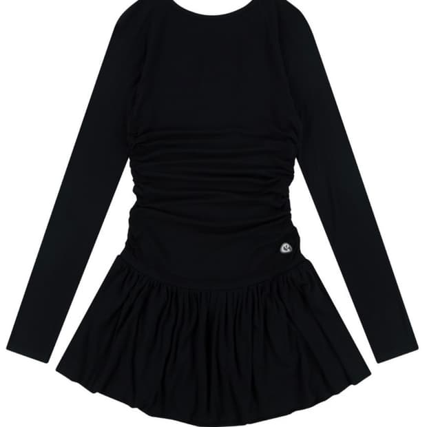 코이세이오 드레이핑 원피스 블랙