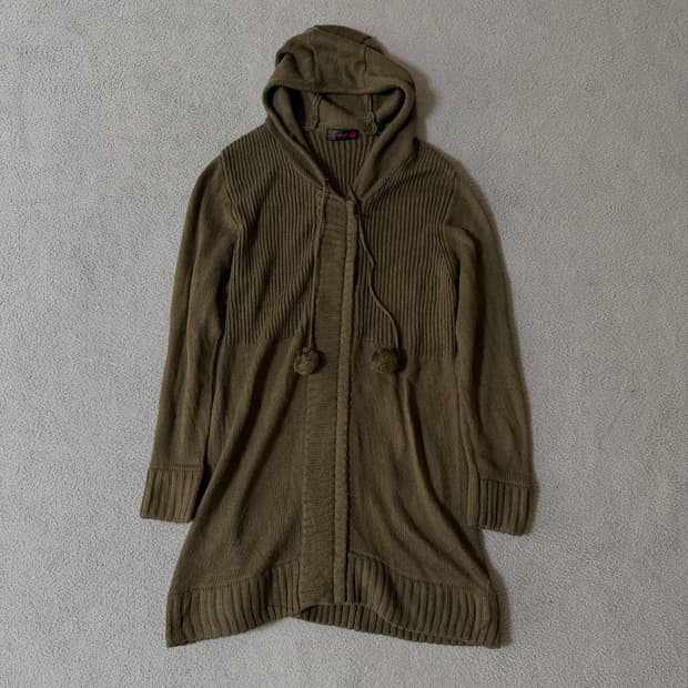 Long cardigan hood