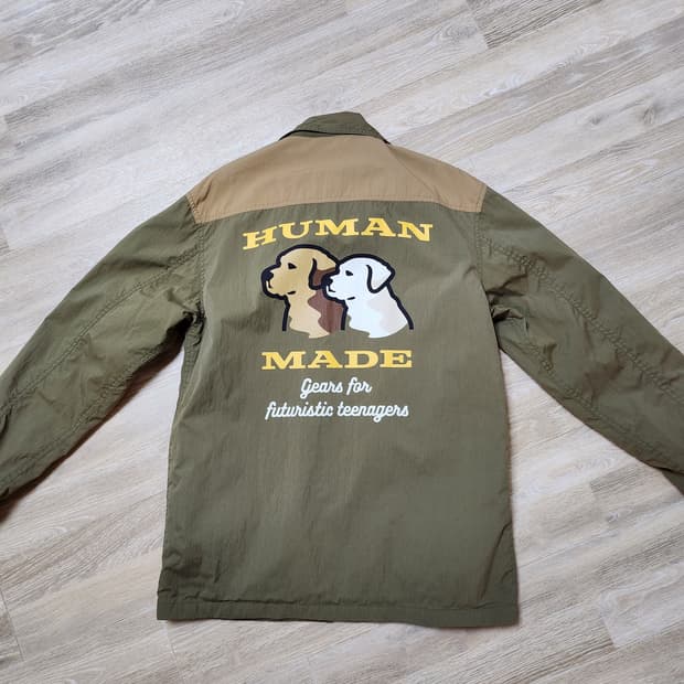 휴먼메이드 헌팅 자켓 올리브 드랩