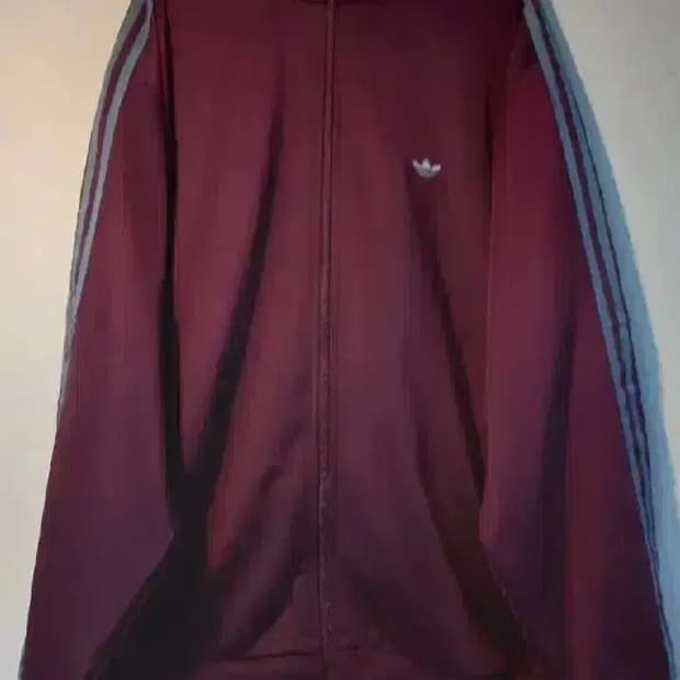 아디다스 BB트랙탑 마룬 와인 버건디 저지 져지집업 95/M