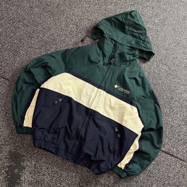 컬럼비아 USA 올드스쿨 배색 바람막이 자켓 3429