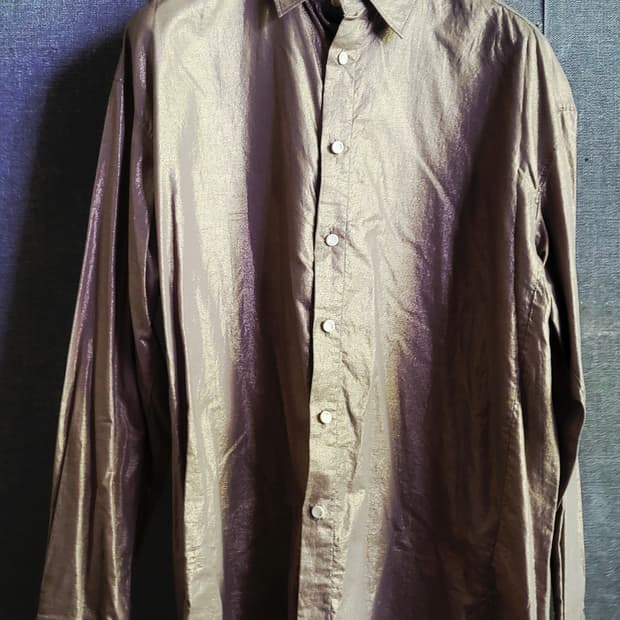 [미사용 새상품] BON 골드 실크셔츠