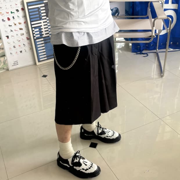 1tuck wide slacks shorts 버뮤다 팬츠