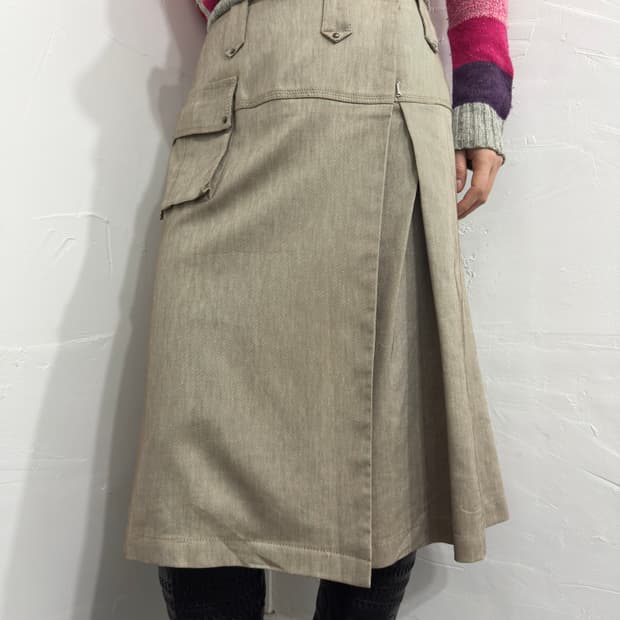 pinore design midi skirt