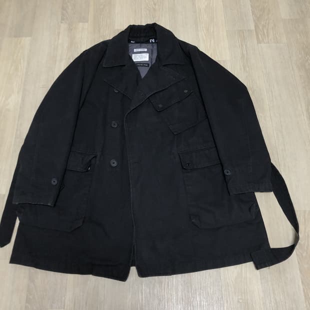 (L) 디스이즈네버댓 <NAVY / STUDY> MC 파카 코트 블랙