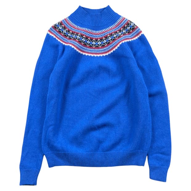 JWA X Uniqulo 노르딕 패턴 블루 컬러 울 니트