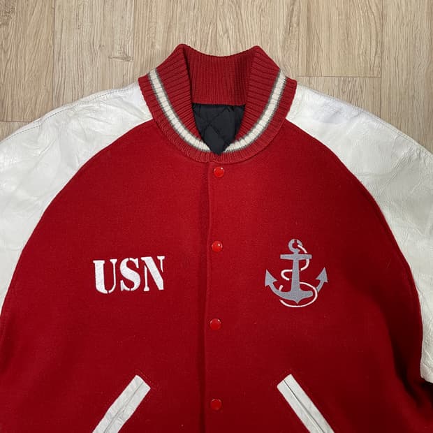 100~105) 콜맨 니팅밀즈 미군 울&레더 바시티(RRL&LVC&폴로)