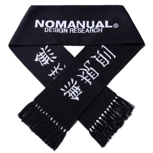 노메뉴얼 JACQUARD 머플러 블랙