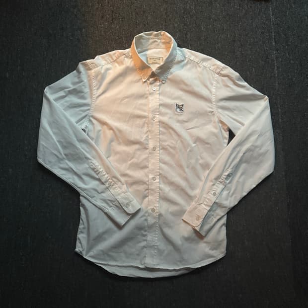 메종키츠네 그레이 키츠네 셔츠