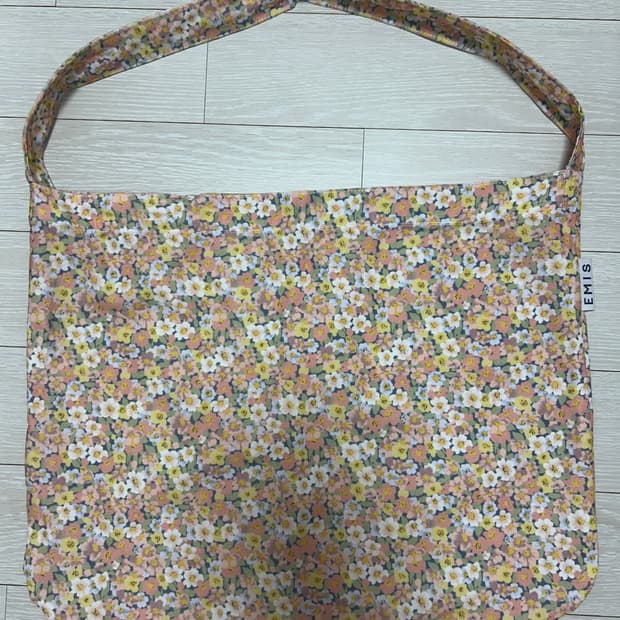 이미스 emis 페이즐리 플라워 코듀로이 에코백 핑크