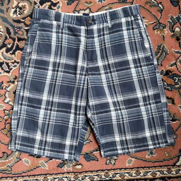 GAP 갭 체크 하프 팬츠